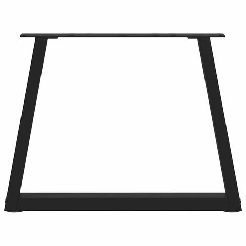 vidaXL Dining Table Legs V-Shape 2 pcs Black 60x(42-43.3) cm Steel