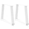 vidaXL Dining Table Legs V-Shape 2 pcs White 60x(42-43.3) cm Steel