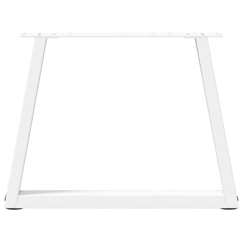 vidaXL Dining Table Legs V-Shape 2 pcs White 60x(42-43.3) cm Steel