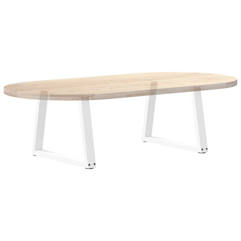 vidaXL Dining Table Legs V-Shape 2 pcs White 60x(42-43.3) cm Steel