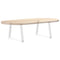 vidaXL Dining Table Legs V-Shape 2 pcs White 60x(42-43.3) cm Steel