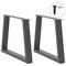 vidaXL Dining Table Legs V-Shape 2 pcs Anthracite 60x(42-43.3) cm Steel