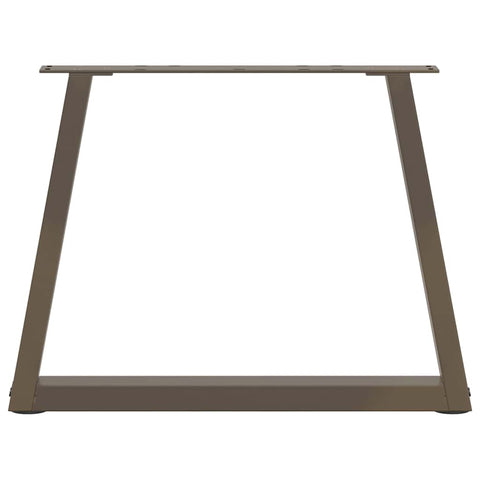 vidaXL Dining Table Legs V-Shape 2 pcs Natural Steel 60x(42-43.3) cm Steel