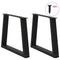 vidaXL Dining Table Legs V-Shape 2 pcs Black 70x(42-43.3) cm Steel