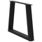 vidaXL Dining Table Legs V-Shape 2 pcs Black 70x(42-43.3) cm Steel