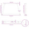 vidaXL Dining Table Legs V-Shape 2 pcs White 70x(42-43.3) cm Steel