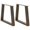 vidaXL Coffee Table Legs V-Shape 2 pcs Natural Steel 70x(42-43.3) cm Steel