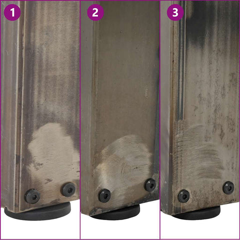 vidaXL Coffee Table Legs V-Shape 2 pcs Natural Steel 70x(42-43.3) cm Steel