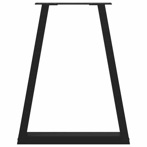 vidaXL Dining Table Legs V-Shape 2 pcs Black 50x(72-73.3) cm Steel