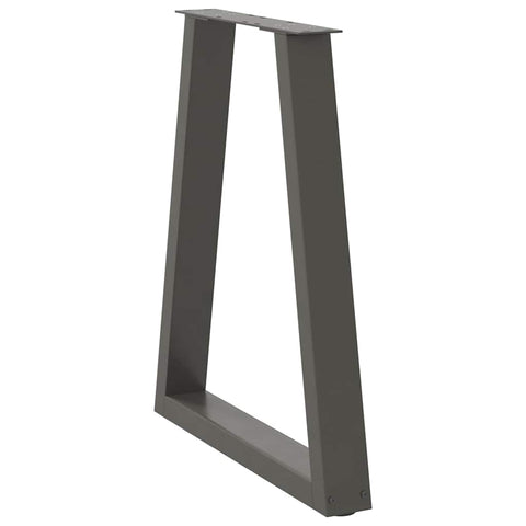 vidaXL Dining Table Legs V-Shape 2 pcs Anthracite 50x(72-73.3) cm Steel