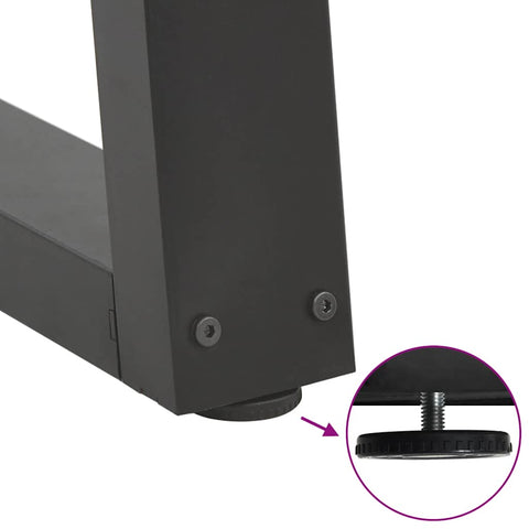 vidaXL Dining Table Legs V-Shape 2 pcs Anthracite 50x(72-73.3) cm Steel