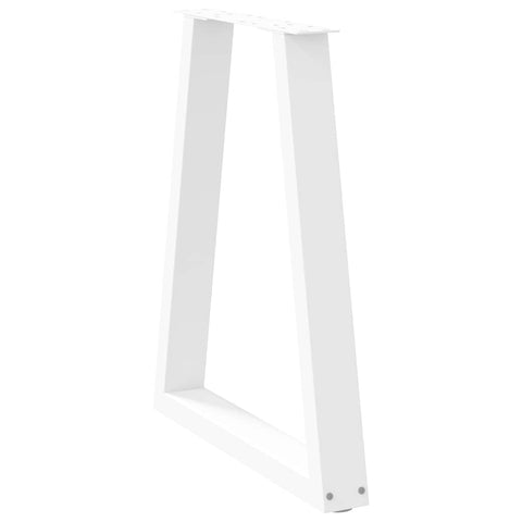 vidaXL Dining Table Legs V-Shape 2 pcs White 60x(72-73.3) cm Steel