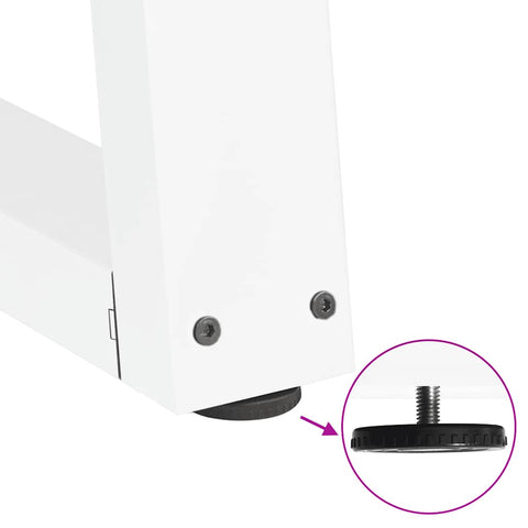 vidaXL Dining Table Legs V-Shape 2 pcs White 60x(72-73.3) cm Steel