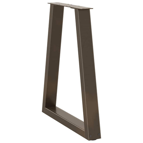 vidaXL Dining Table Legs V-Shape 2 pcs Natural Steel 60x(72-73.3) cm Steel