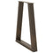 vidaXL Dining Table Legs V-Shape 2 pcs Natural Steel 60x(72-73.3) cm Steel