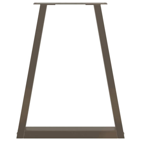 vidaXL Dining Table Legs V-Shape 2 pcs Natural Steel 60x(72-73.3) cm Steel