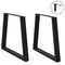 vidaXL Dining Table Legs V-Shape 2 pcs Black 70x(72-73.3) cm Steel