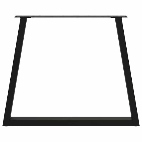 vidaXL Dining Table Legs V-Shape 2 pcs Black 70x(72-73.3) cm Steel
