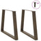 vidaXL Dining Table Legs V-Shape 2 pcs Natural Steel 70x(72-73.3) cm Steel
