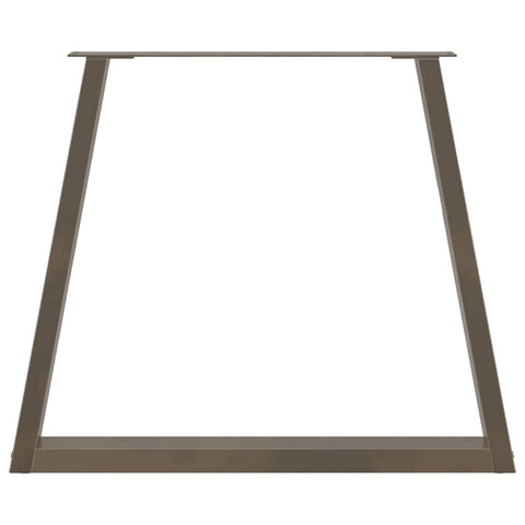 vidaXL Dining Table Legs V-Shape 2 pcs Natural Steel 70x(72-73.3) cm Steel