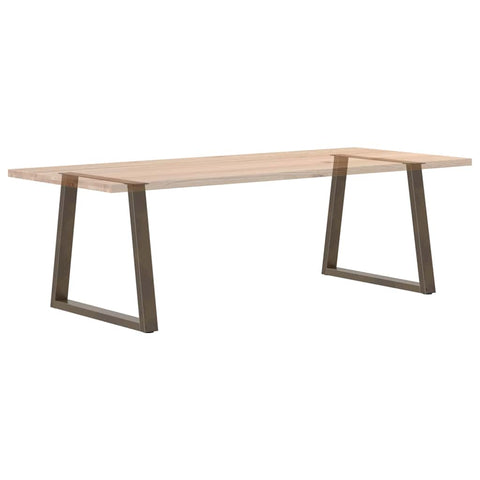 vidaXL Dining Table Legs V-Shape 2 pcs Natural Steel 70x(72-73.3) cm Steel