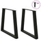 vidaXL Dining Table Legs V-Shape 2 pcs Black 80x(72-73.3) cm Steel