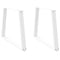 vidaXL Dining Table Legs V-Shape 2 pcs White 90x(72-73.3) cm Steel