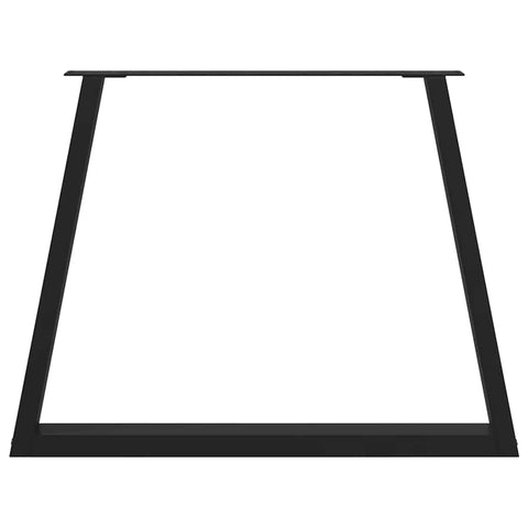 vidaXL Dining Table Legs V-Shape 2 pcs Black 100x(72-73.3) cm Steel