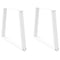 vidaXL Dining Table Legs V-Shape 2 pcs White 100x(72-73.3) cm Steel