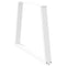 vidaXL Dining Table Legs V-Shape 2 pcs White 100x(72-73.3) cm Steel