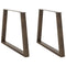 vidaXL Dining Table Legs V-Shape 2 pcs Natural Steel 100x(72-73.3) cm Steel