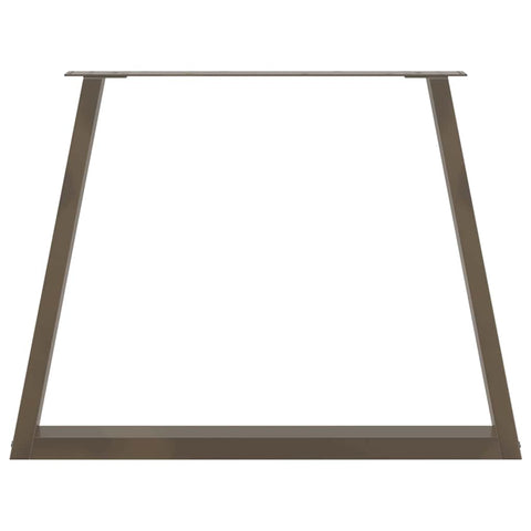 vidaXL Dining Table Legs V-Shape 2 pcs Natural Steel 100x(72-73.3) cm Steel