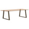 vidaXL Dining Table Legs V-Shape 2 pcs Natural Steel 100x(72-73.3) cm Steel
