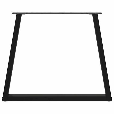 vidaXL Dining Table Legs V-Shape 3 pcs Black 70x(72-73.3) cm Steel