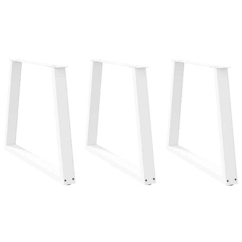vidaXL Dining Table Legs V-Shape 3 pcs White 80x(72-73.3) cm Steel