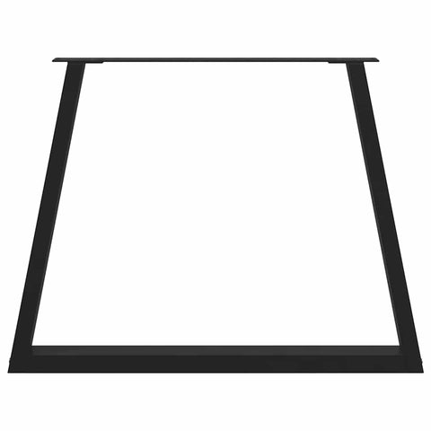 vidaXL Dining Table Legs V-Shape 3 pcs Black 90x(72-73.3) cm Steel
