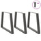 vidaXL Dining Table Legs V-Shape 3 pcs Anthracite 90x(72-73.3) cm Steel
