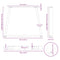 vidaXL Dining Table Legs V-Shape 3 pcs White 100x(72-73.3) cm Steel