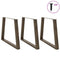 vidaXL Dining Table Legs V-Shape 3 pcs Natural Steel 100x(72-73.3) cm Steel