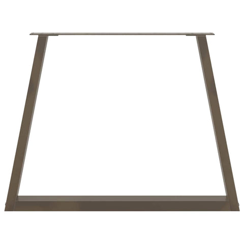 vidaXL Dining Table Legs V-Shape 3 pcs Natural Steel 100x(72-73.3) cm Steel