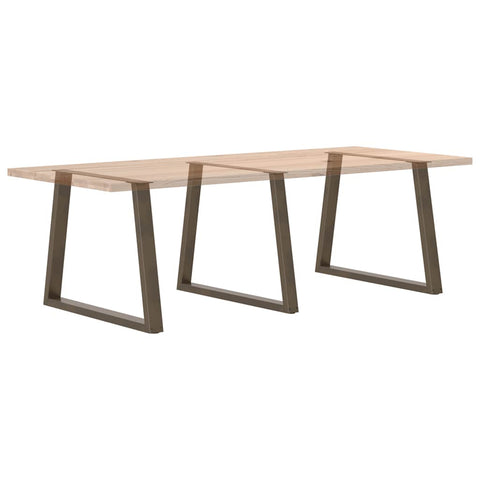 vidaXL Dining Table Legs V-Shape 3 pcs Natural Steel 100x(72-73.3) cm Steel
