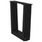 vidaXL Dining Table Legs V-Shape 2 pcs Black 30x(30-31.3) cm Steel