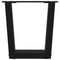 vidaXL Dining Table Legs V-Shape 2 pcs Black 30x(30-31.3) cm Steel