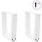vidaXL Dining Table Legs V-Shape 2 pcs White 30x(30-31.3) cm Steel