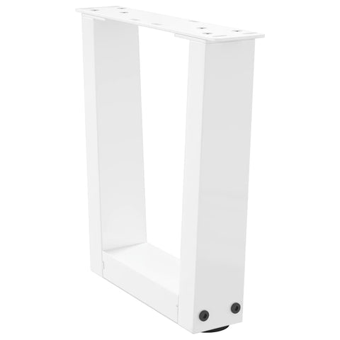 vidaXL Dining Table Legs V-Shape 2 pcs White 30x(30-31.3) cm Steel