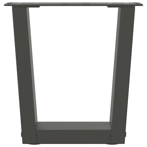 vidaXL Dining Table Legs V-Shape 2 pcs Anthracite 30x(30-31.3) cm Steel