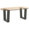 vidaXL Dining Table Legs V-Shape 2 pcs Anthracite 30x(30-31.3) cm Steel
