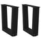 vidaXL Dining Table Legs V-Shape 2 pcs Black 40x(30-31.3) cm Steel