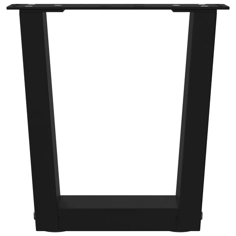 vidaXL Dining Table Legs V-Shape 2 pcs Black 40x(30-31.3) cm Steel