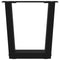vidaXL Dining Table Legs V-Shape 2 pcs Black 40x(30-31.3) cm Steel